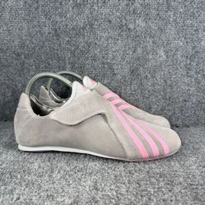 Vintage Adidas Yoga Vario Shoes Womens 7 Gray Pink Suede Y2K Gorpcore Racing